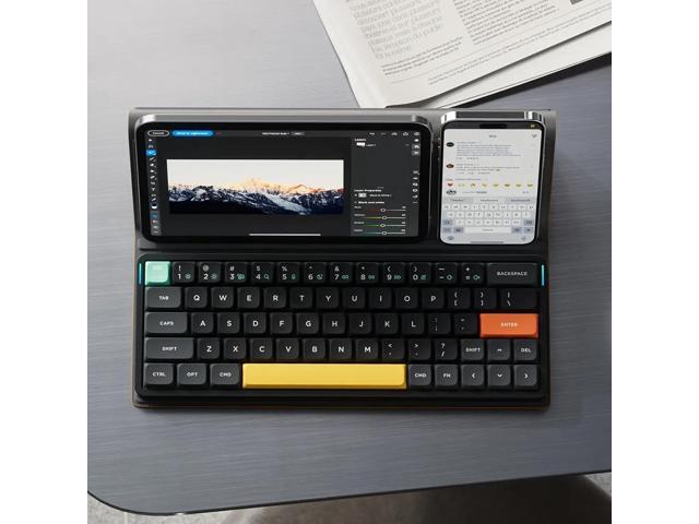 nuphy Air60 V2 Portable Wireless Keyboard 60% Low Profile Mechanical Keyboard Support QMK/VIA Compatible with Windows/mac OS/Linux Supports...