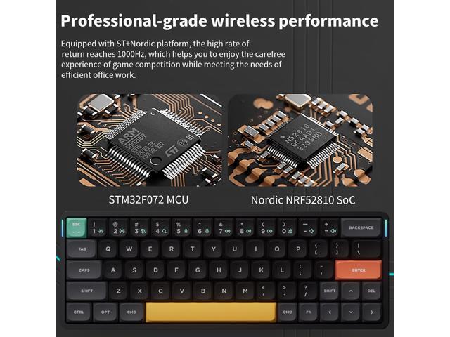 nuphy Air60 V2 Portable Wireless Keyboard 60% Low Profile Mechanical Keyboard Support QMK/VIA Compatible with Windows/mac OS/Linux Supports...