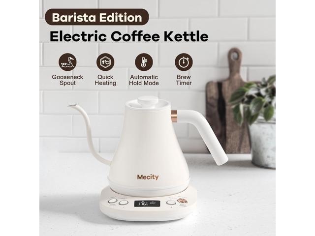 Mecity Electric Gooseneck Kettle With Keep Warm Function & LCD Display Automatic Shut Off Coffee Kettle Temperature Control Pour Over Kettle 1200...
