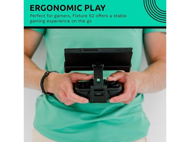 Fixture S2 Bundle Gaming Console Monitor and Controller Mount with Carrying Case Compatible with Nintendo Switch OLED and Pro Controller