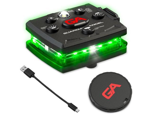 Guardian Angel Micro Series Safety Lights, Beacon Device (Green Front & Green Rear) Rechargeable, Magnetic & Hands-Free Wearable LED Light for...