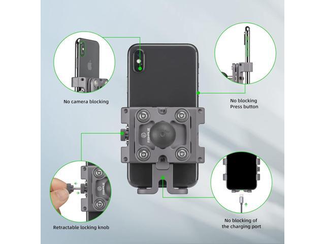 FANAUE CPC-09SA Anti-Vibration Motorcycle Phone Mount with 1 Inch Ball Head for RAM Mounts B Size Double Socket Arm and Bike Phone Holder, Aluminum...