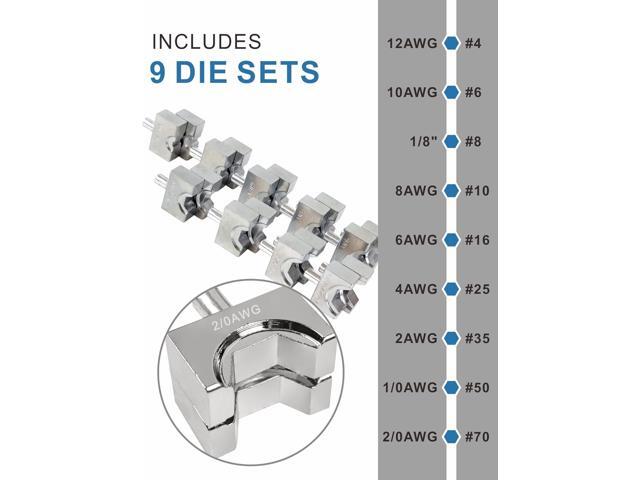 Hydraulic Crimper Tool for 1/8' 3/16' Stainless Steel Cable Railing Kit Hardware System Fittings, with Cable Cutter