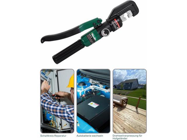 Hydraulic Crimper Tool for 1/8' 3/16' Stainless Steel Cable Railing Kit Hardware System Fittings, with Cable Cutter