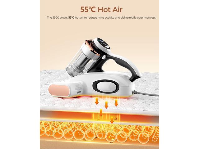 Bed Vacuum Cleaner with Dust Sensor, Mattress Vacuum Cleaner with UV & Ultrasonic and High Heating, 13Kpa Suction 500W Powerful Double-Cup Handheld...