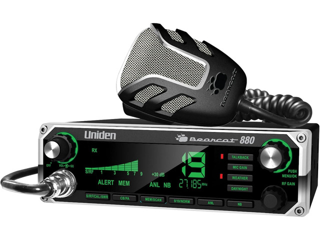 Uniden BEARCAT 880 CB Radio with 40 Channels and Large Easy-to-Read 7-Color LCD Display with Backlighting, Backlit Control Knobs/Buttons, NOAA...