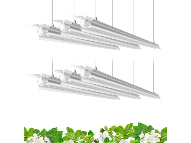 Barrina Plant Grow Lights, 4FT 5000K Full Spectrum Daylight White, 252W(6 x 42W, 1400W Equivalent), T8 LED Grow Light Strips, Growing Lamp Fixture,...