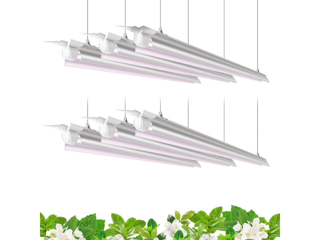 Barrina 4FT T8 Plant Grow Light, 252W(6 x 42W, 1400W Equivalent), Full Spectrum, LED Growing Lamp Fixture for Indoor Plant Growing, with ON/Off...