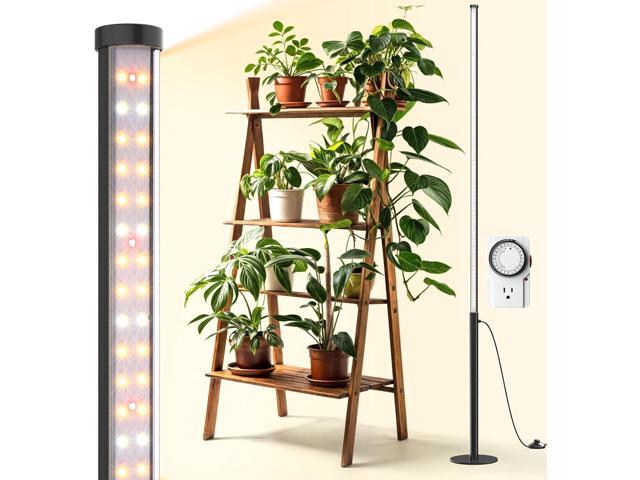 Barrina T10 Pro Standing Grow Light with Timer, 42W, 169 LEDs, Full Spectrum Vertical Grow Light for Indoor, Wide Coverage, 4FT to 5.6FT Height.
