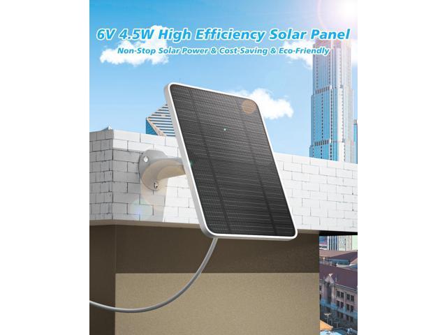 Solar Panel Charger Compatible with Arlo Pro 5S/Pro 4/Pro 3/Pro 3 Floodlight/Ultra/Ultra 2 Camera, 6V 4.5W Solar Panels Charging IP65 Weatherproof...