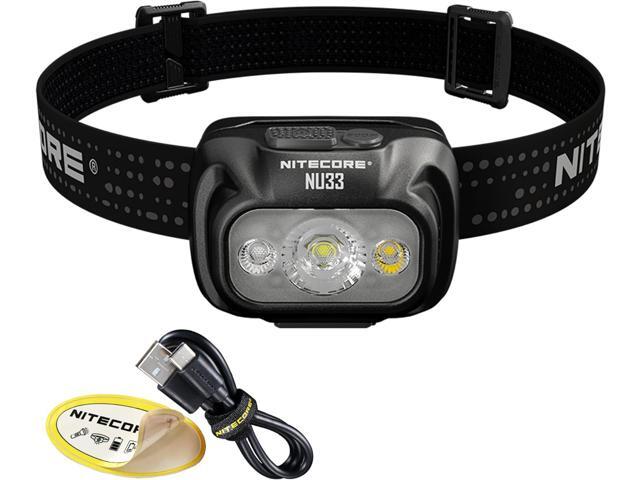 Nitecore NU33 700 Lumen Camping Headlamp, USB-C Rechargeable, Lightweight with White, Red, and Reading LEDs Sticker
