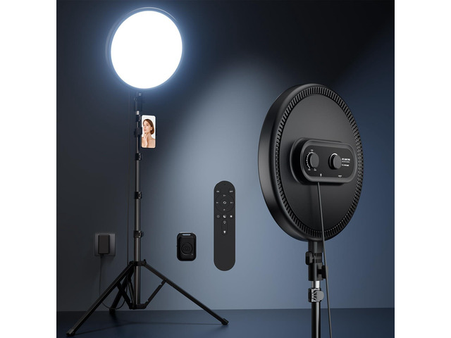 Weilisi Large Ring Light with Stand, 72 Tripod with Ring Light, 6500K Full-Screen Ringlight Tripod for iPhone with Phone Holder, Selfie Light for...