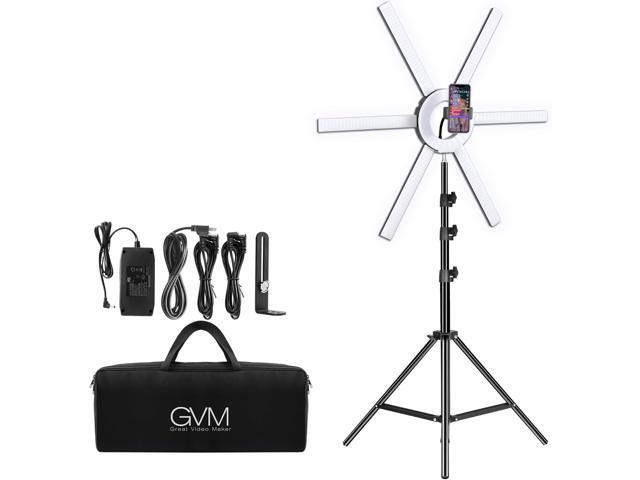 GVM Great Video Maker 600S LED Ring Light, 90W Dimmable Led Video Light Kit with Detachable Light Bars, Photography Lighting Led Video Lighting Kit...