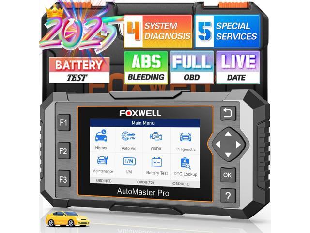 2025 FOXWELL NT614 Elite OBD2 Scanner with 5 Resets ABS Bleeding, SAS Calibration, Oil, EPB, Throttle, Upgrade of NT604 Code Reader Scan Tools, ABS.