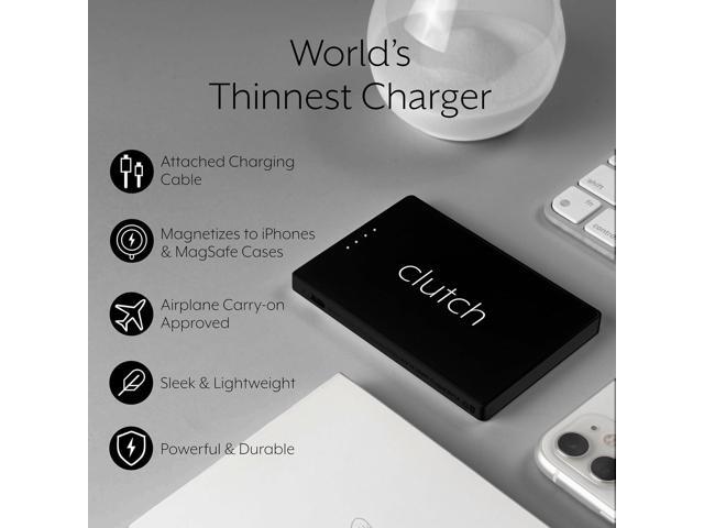 Clutch - Pro USB-C Portable Charger - Compatible with iPhone 15, 16 & Android Devices - Power Bank Magnetic Battery - TSA Travel Approved - USB...