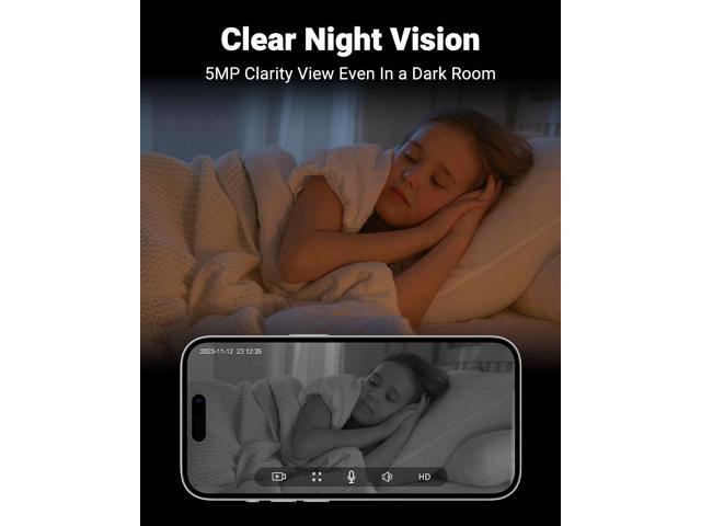 Indoor Security Camera 2K, Pet Camera with Phone App, WiFi Cameras for Home Security Camera for Dog/ Baby Monitor/Elder Pan Tilt, 5/2.4GHz, 24/7,...
