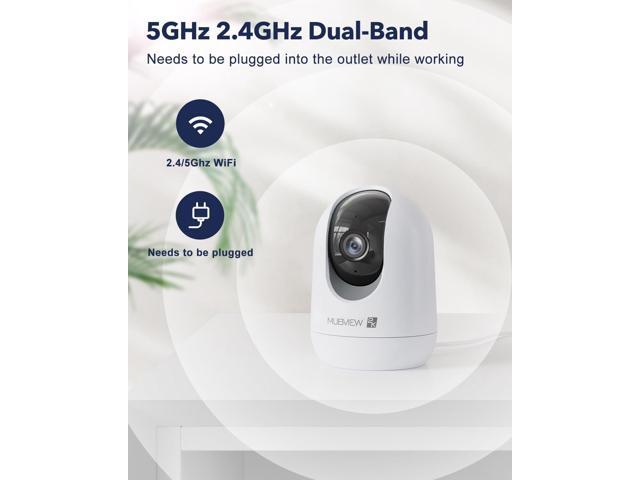 Indoor Security Camera 2K, Pet Camera with Phone App, WiFi Cameras for Home Security Camera for Dog/ Baby Monitor/Elder Pan Tilt, 5/2.4GHz, 24/7,...