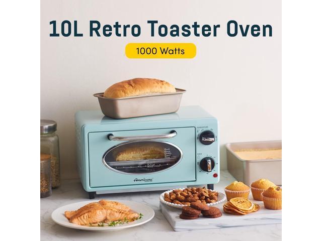 Elite Gourmet by Maximatic Americana Collection ETO147M Diner 50s Retro Countertop Toaster oven, Bake, Toast, Fits 8 Pizza, Temperature Control &...
