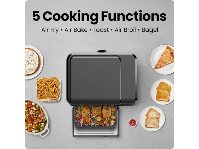 Chefman Air Fryer Toaster Oven Combo, 15 Qt. Countertop Oven for Quick & Healthy Meals, Bake, Broil, Air Fry, Toast, and Bagel Functions, 450°F Max...