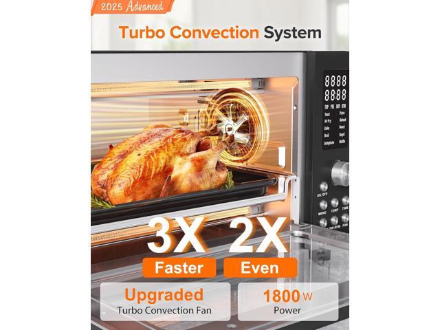 Nuwave Bravo Pro Smart Air Fryer Toaster Oven Combo, Airfryer Convection Oven Countertop, 12-in-1 Functions with Quicker & Even Crisp Technology,...
