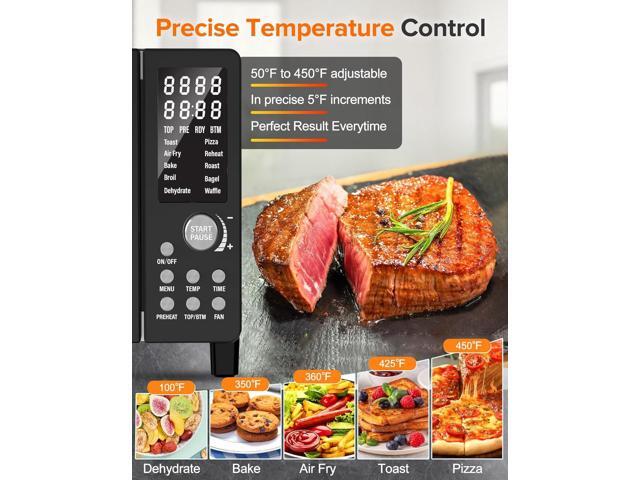 Nuwave Bravo Pro Smart Air Fryer Toaster Oven Combo, Airfryer Convection Oven Countertop, 12-in-1 Functions with Quicker & Even Crisp Technology,...