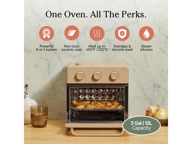 Our Place Wonder Oven 6-in-1 Air Fryer & Toaster Oven with Steam Infusion Compact, Countertop Friendly, Fast Preheat, Multifunctional Air...