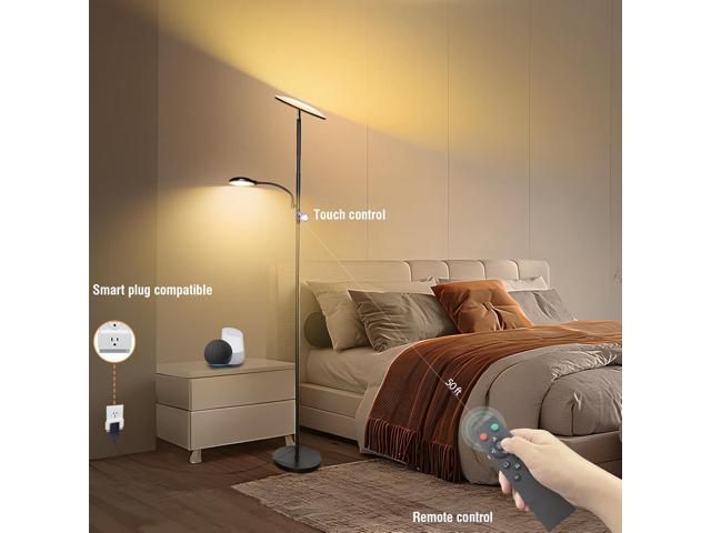 Floor Lamps for Living Room, 44W/4500LM Super Bright 2 in 1 LED Floor Lamp with Remote, Stepless Dimmable, 69' Tall Standing Floor Lamp with...