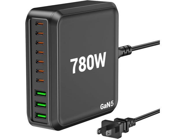 780W USB C Charger Block Fast 10-Port USB C Charging Station GaN PD 120W Laptop Charger Adapter for MacBook Pro/Air, DELL, iPad, iPhone, Samsung...