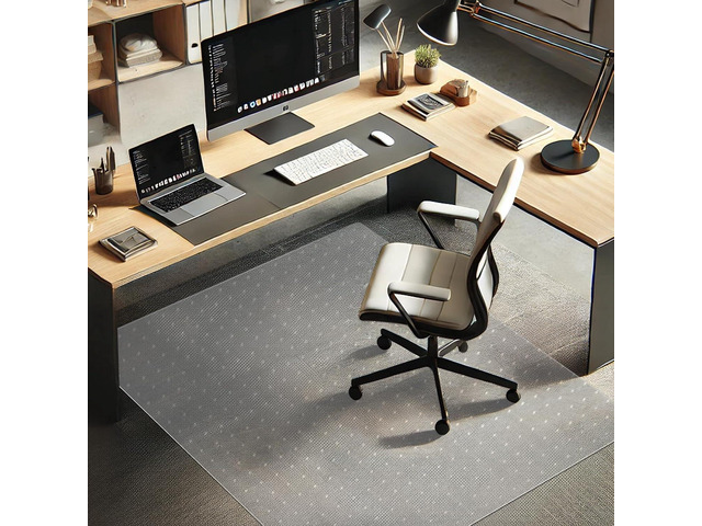 Azadx Chair Mat for Carpet 60'x 46' Large Office Chair Mat for Carpeted Floors, Carpet Protector Floor Mats on Low Pile Carpets Easy Glide Rolling...