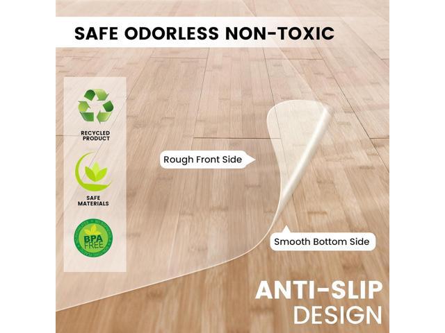 Clear Chair Mat for Hardwood Floors 36'x48' - Office Desk Chair Mat Protector Easy Glide for Rolling Chairs, Home & Computer Use