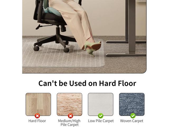 WASJOYE Chair Mat for Carpet, Office Chair Mat for Carpet, Thick Desk Chair Mat with Non-Slip Studded for Home and Office Low Pile Carpet, 45' x...