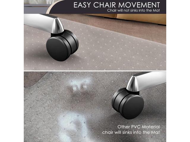 Kuyal Office Chair Mat for Carpet, 32x48 Clear Heavy Duty Computer Chair Mat, Under Desk Protector Carpeted Floors Mat, Easy Chair Movement,Ship Flat