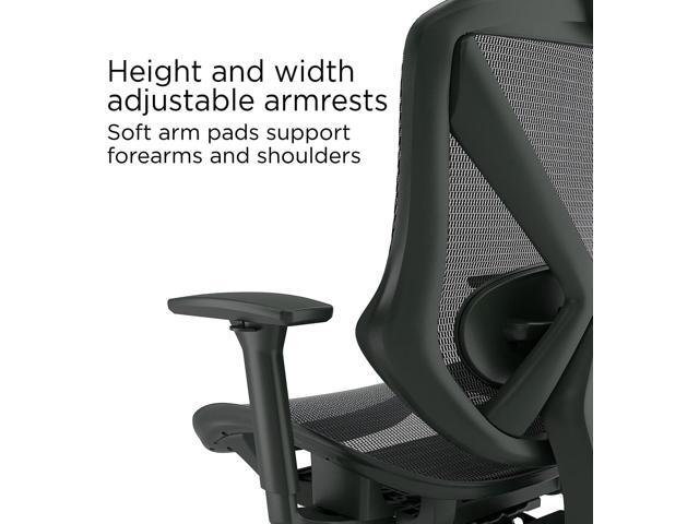 STAPLES Dexley Ergonomic Mesh Swivel Task Chair, Black (UN56946)
