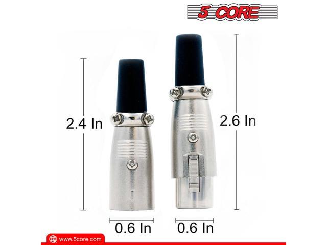 3 Pin XLR Male Female Microphone Audio Cable Connector Solder Snake Plug Mic XLR Adapter Connectors Pair 5 Core XLR 1 Pair