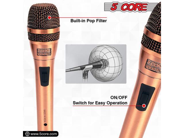 5 Core Microphone Pro Microfono Dynamic Mic XLR Audio Cardiod Vocal Karaoke ND-807 CoppereX