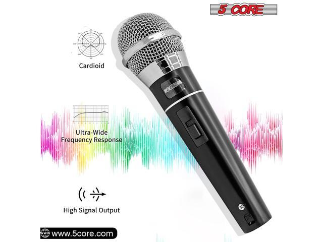 5 CORE Premium Vocal Dynamic Cardioid Handheld Microphone Unidirectional Mic with 16ft Detachable XLR Cable to ¼ inch Audio Jack and On/Off Switch...