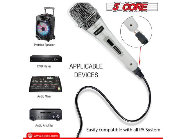 5Core Premium Vocal Dynamic Cardioid Handheld Microphone Neodymium Magnet Unidirectional Mic; 16ft Detachable XLR Deluxe Cable to ¼ Audio Jack Mic...