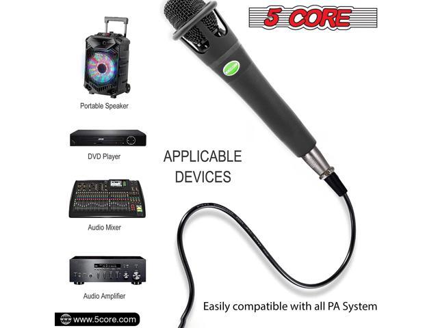 5 Core Professional Dynamic Vocal Microphone - Unidirectional Handheld Mic XLR Karaoke Microphone with ON/OFF Switch Includes 12ft XLR Audio Cable...