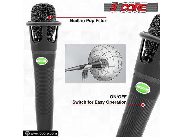 5 Core Professional Dynamic Vocal Microphone - Unidirectional Handheld Mic XLR Karaoke Microphone with ON/OFF Switch Includes 12ft XLR Audio Cable...