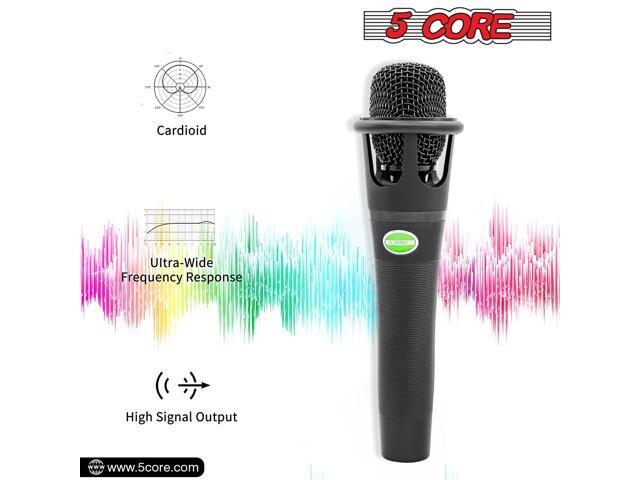 5 Core Professional Dynamic Vocal Microphone - Unidirectional Handheld Mic XLR Karaoke Microphone with ON/OFF Switch Includes 12ft XLR Audio Cable...