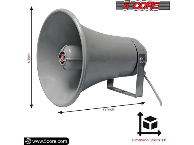 5 Core Indoor Outdoor PA Horn Circular Speaker - 9 Inch 20 Watt Power Compact Loud Sound Megaphone Driver Horns w/ 400Hz-5KHz Frequency; 8 Ohm...