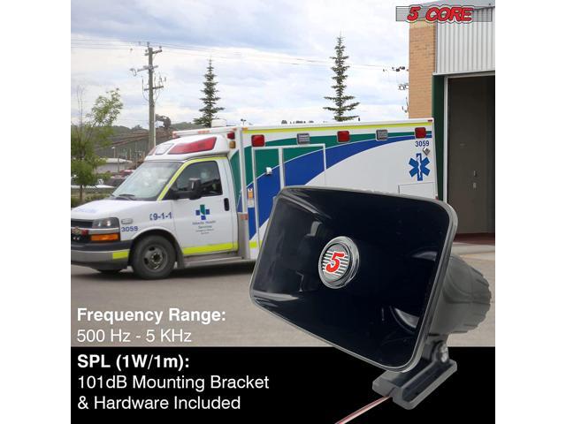 5 Core Outdoor Indoor PA Horn Speaker Waterproof and Loud 8' Power Horn 65W Peak Power 180 Degree Swiveling Adjustable Bracket Easy to Use Driver...