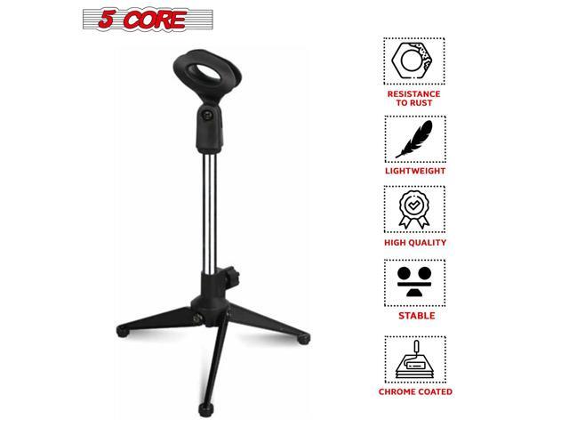 Mini Microphone Stand Tripod Universal Adjustable Desk Microphone Stand Portable Foldable Table Top Desktop Stand with Small Plastic Microphone...