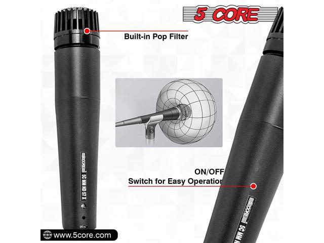 5Core Microphone Professional Audio Dynamic Cardiod Karaoke Singing Wired ND-57X
