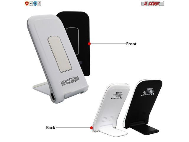 Dock Stand Charger Wireless Black & White 1 Pair Qi 15W Wire Less Fast Charger Pad Stand Quick Charging 5 Core CDKW03