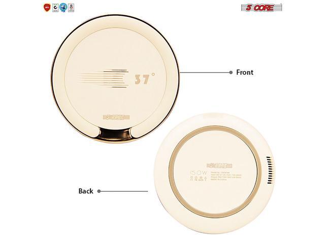 Wireless Fast Charger Pad Qi 15W Boost Charge for iPhone Samsung Slim Wire Less Charging USB-C 2020 White 5 Core CDKW04 W