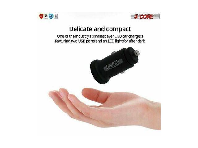 5Core 12V Car USB Fast Charger Dual USB Port Adapter For IPhone Samsung CDKC13