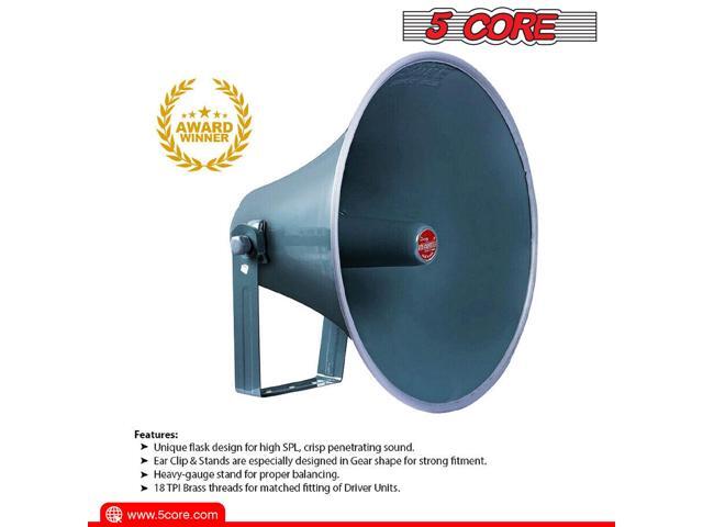 Indoor Outdoor PA Loud Speaker Horn 16 Inch (1000W PMPO) Waterproof 5 Core