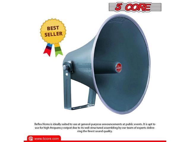 Indoor Outdoor PA Loud Speaker Horn 16 Inch (1000W PMPO) Waterproof 5 Core