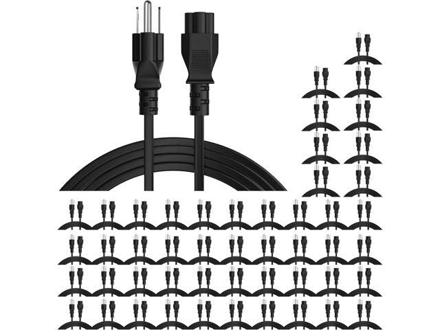 5 Core Replacement UL Listed AC Wall Power Cord 6 Feet 3 Prong Universal AC Cable for LG TV Dell HP Asus Toshiba Lenovo Acer Samsung Laptop...